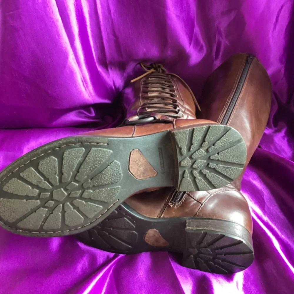 Born Brown Over-the-Knee Lace-Up Riding Boots
